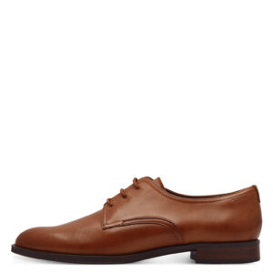 Tamaris - naisten pehmeänahkaiset kävelykengät nauhakiinnityksellä RUSKEA JA MUSTA