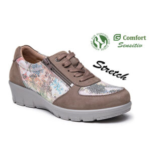 G-Comfort - kävelykengät kiilakannalla ja hohtavalla kuosilla