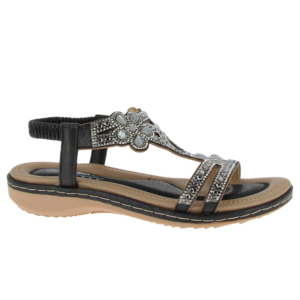 Andrea Conti - sandaalit hopeisilla koristeilla